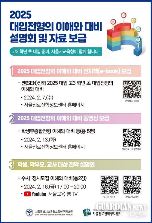 2025 대입 고3 학년 초 진학지도 지원 안내 웹포스터