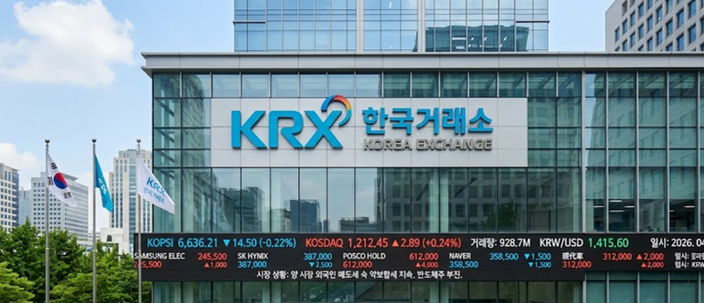 오픈AI 실적 부진 여파와 국내 증시 하락: 코스피 6,636선 및 코스닥 1,212선 장중 수급 공방