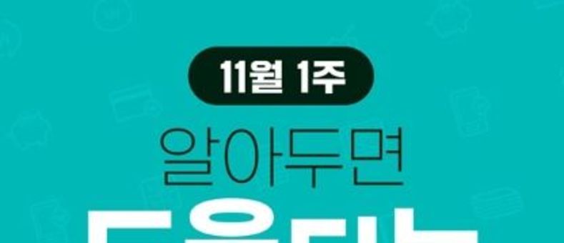 금융위원회, 11월 1주, 알아두면 도움되는 금융소식