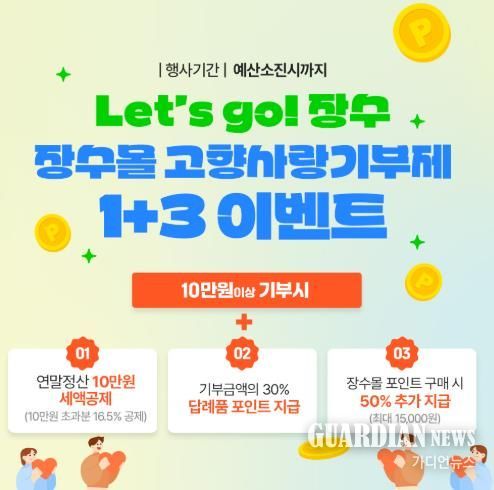 장수군, 장수몰 포인트 추가 적립 행사 진행